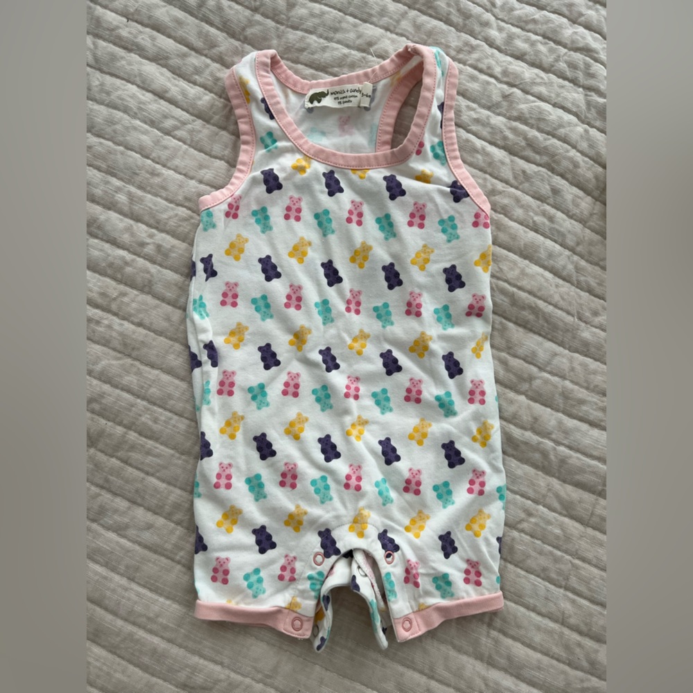 Monica and Andy gummy bear onesie!